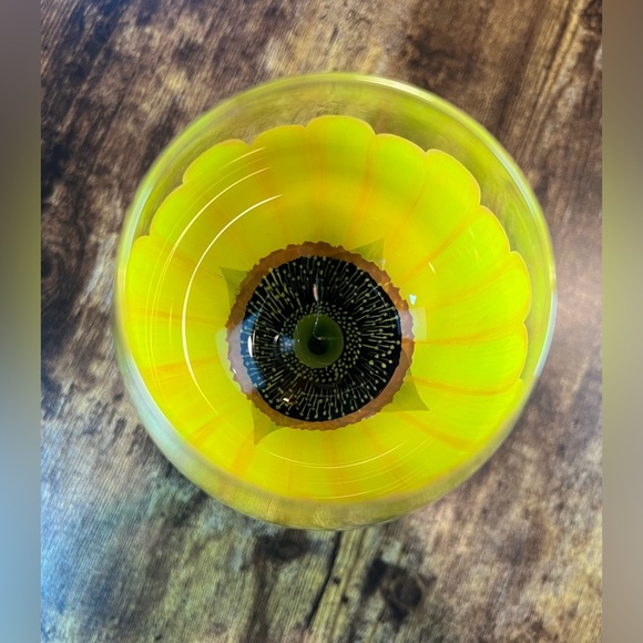 Pier 1 Imports | handpainted Sunflower Wine Glass - Picture 3 of 9